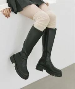 インヒールストレッチロングブーツ