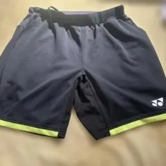YONEX VERSICOOL ハーフパンツ JP L ブラック/イエロー