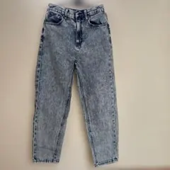 GU ケミカルウォッシュ デニムパンツ S