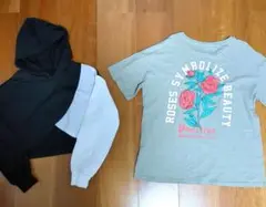 SHEIN シーイン　10Yフードパーカー　 Tシャツ キッズ　女の子　140
