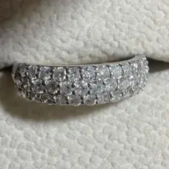 Pt900 ダイヤモンド パヴェリング 1.00ct 12.5号
