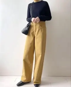 UNIQLO MARNI ユニクロ マルニ バギージーンズ ワイドパンツ　黄色