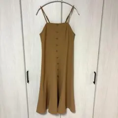 LILLIAN CARATキャミ 원피스 フロントボタン ロング丈サイズ2