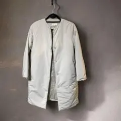 PLST 機能中綿ノーカラーコート　グレー