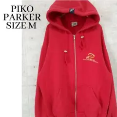 y2k PIKO フルジップパーカー プリント レッド Mのサムネイル