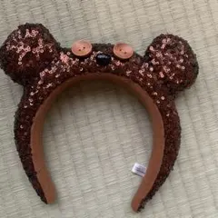 USJ カチューシャ　ミニオン　くまのティム　スパンコール　ブラウン