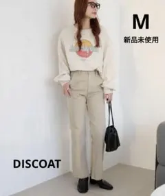 新品 ディスコート DISCOAT USコットンデニムフレアパンツ M ベージュ