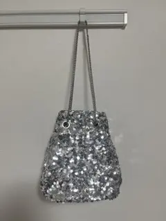 スパンコール巾着バック　オケージョンバック