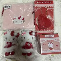 サンリオ　当たりくじ　ハローキティ　マスコット　巾着　バッグチャーム　小物入れ
