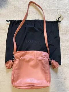 LOEWE フラメンコ　ピンク レザー ショルダーバッグ