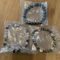 天然石ビーズブレスレット3個セット