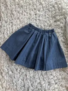 petit main デニムフレアースカート ライナー付き　130