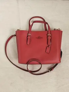 COACH レザー レッド 2wayショルダーバッグ