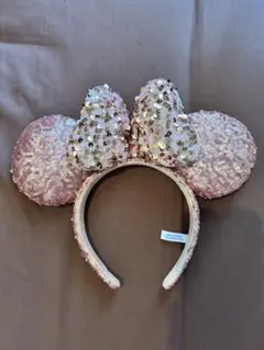 ミニーマウス風スパンコールカチューシャ