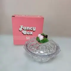 【昭和レトロ】ガラス製キャンディポット　小物入れ　キャニスター　未使用品