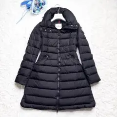 モンクレール ロングダウンジャケット 2way フード 美シルエット フラメッテ