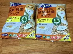 木製猫砂 4.4L×2袋 脱臭抗菌シート4枚入り　消臭効果ありのサムネイル