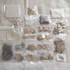 ハンドメイド　パーツ　まとめ売り　ゴールド　シルバー　ビーズ