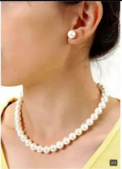 ▼❶➎j←←←w2-天然貝核/貝パールフォーマルピアスセットホワイト