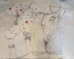 【美品】ベビー肌着 5枚セット はらぺこあおむし 無地