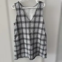 GITA ノースリーブ チェック柄ワンピース