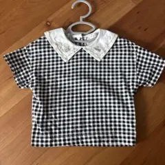 バースデイ　cottoli 半袖刺繍チェックシャツ