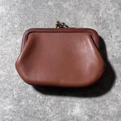 希少 美品 オールドコーチ がま口 コインケース グラブタンレザー ブラウン