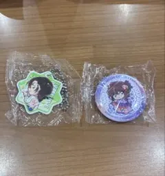 名探偵コナン くら寿司 ビッくらポン 缶バッジ ラバーチャーム2点セット