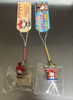 ご当地ハローキティ広島限定　お好み焼き 大鳥居　根付け2点セット