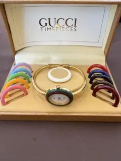 【美品】 グッチ　チェンジベゼル　レディース腕時計