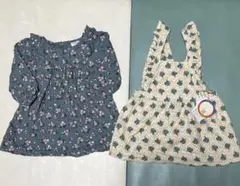 90 ワンピース エプロンワンピ セット