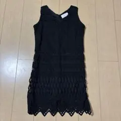 極美品 Rady ノースリーブ レースワンピース S ブラック 黒 レディ
