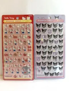 【正規品】サンリオ ボンボンドロップシール 2枚セット 赤キティ クロミ