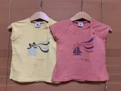 プチバトー　Tシャツ２枚組(18m/81cm)