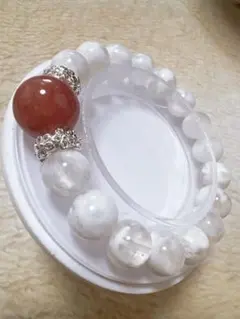 天然石 インカローズ ホワイトガーデン ブレスレット