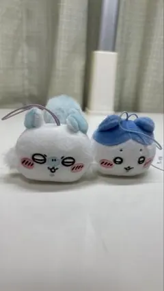 モモンガ、ハチワレのぬいぐるみ