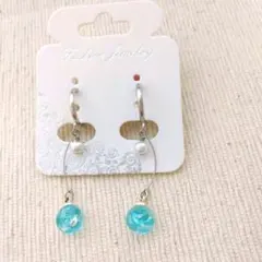 キラキラターコイズイヤリング