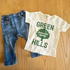 美品 80 branshes デニム Tシャツ トップス セット ベビー 上下