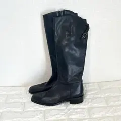 ❤️ASBee's❤️Mサイズ ブラックレザー ロングブーツ レディース