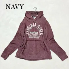 【ネイビー】フード付きパーカー(M)マックハウス カジュアル 着回し定番 レッドのサムネイル