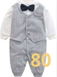 セレモニー用ロンパース　80 お宮参り　結婚式　入園式　おでかけ　セレモニー