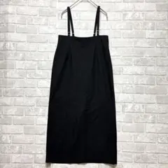 ナチュラルビューティーベーシック キャミワンピ M ブラック 美品 レイヤード