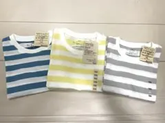 MUJI ボーダー半袖Tシャツ 3色セット サイズ100