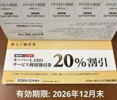 VTホールディングス キーパーラボ 他株主優待券 1冊