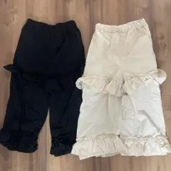 フリルデザイン ロングパンツ 2色セットのサムネイル