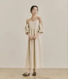 moi tytto 袖取り外しワンピース naturalのサムネイル