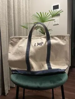 80's 2色タグ耳付き　L.L.Bean トートバッグ L ネイビー