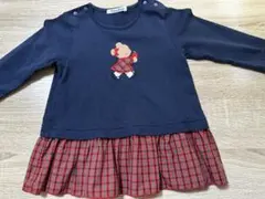 familiar チュニック ネイビー 長袖Tシャツ 90サイズ