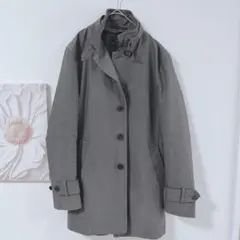 MEN'S BIGI　ストライプ トレンチコート　ジャケット　グレー　M相当のサムネイル