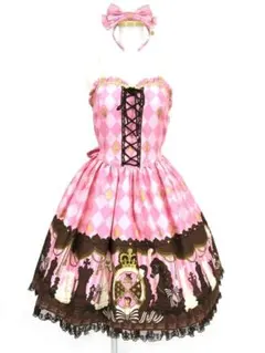 Angelic Pretty　チェスチョコビスチェワンピース&リボンカチュ Chess Chocolate Princess OP Set by Angelic Pretty
